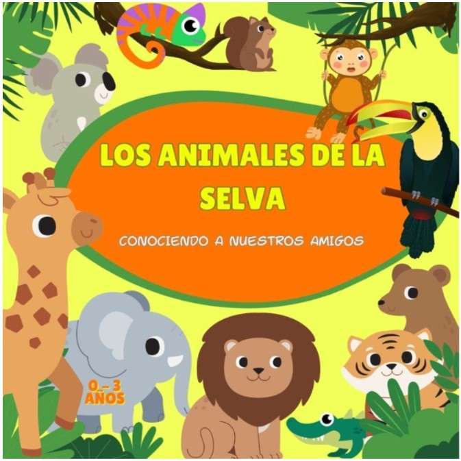 los animales de la selva reading book